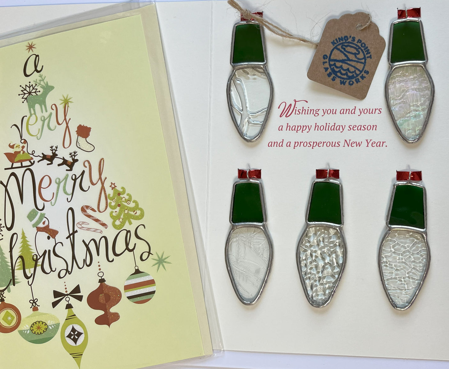 Clear Vintage Style Christmas Bulb Ornaments